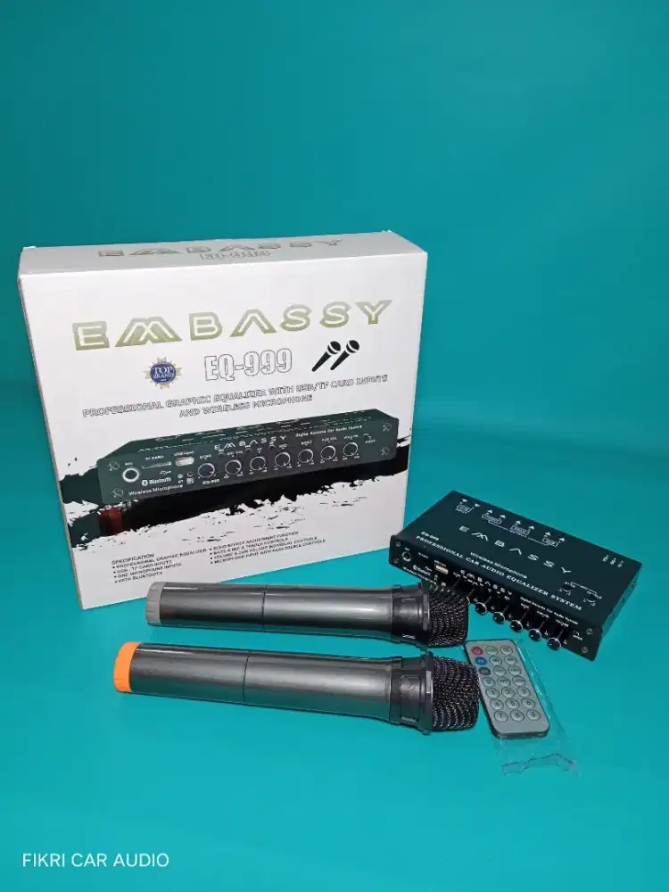 Ples Pasang Parametrik Pream Equalizer EMBASSY seri EQ-999 & Mic 2pcs