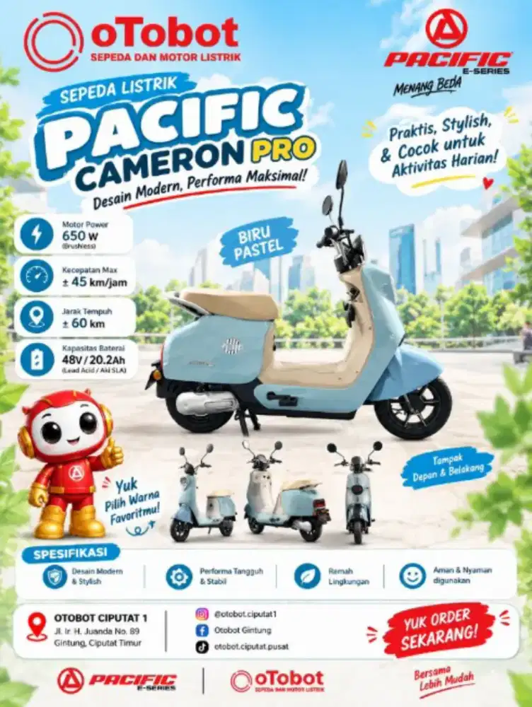 SEPEDA LISTRIK PACIFIC CAMERON PRO