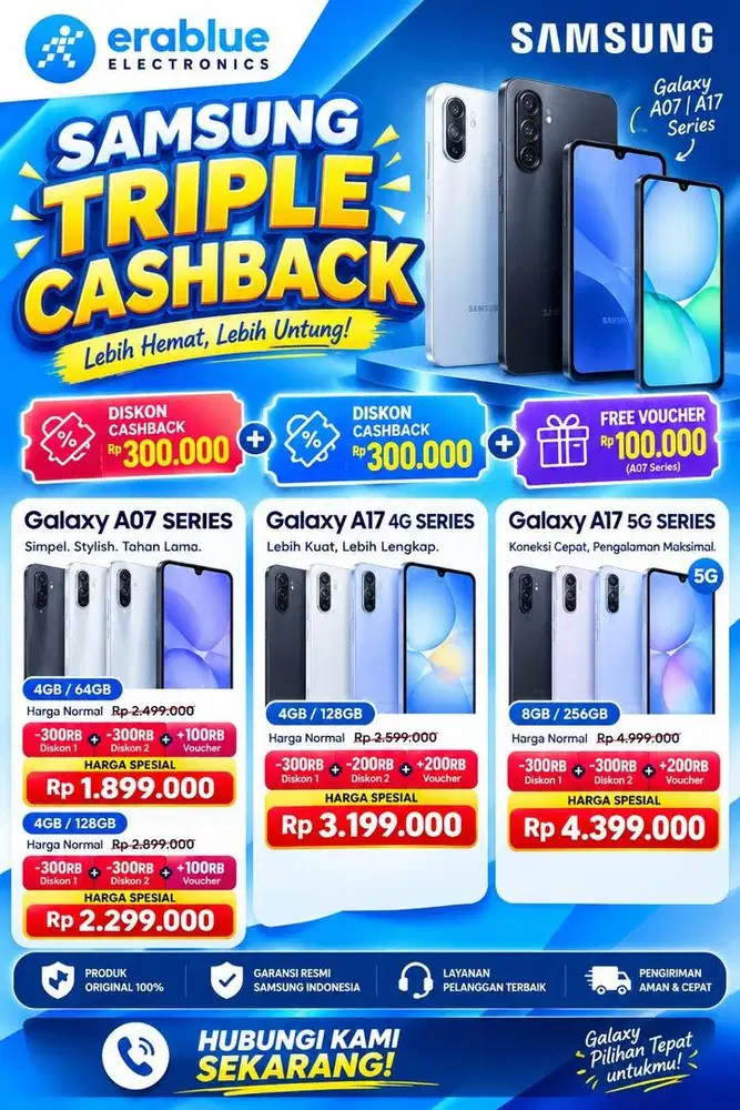 SAMSUNG A SERIES TRIPLE CASHBACK