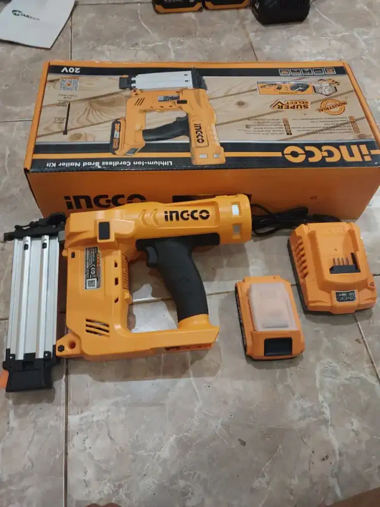 INCCO cordless brad naller kit, hekter tembak incco bekas like new