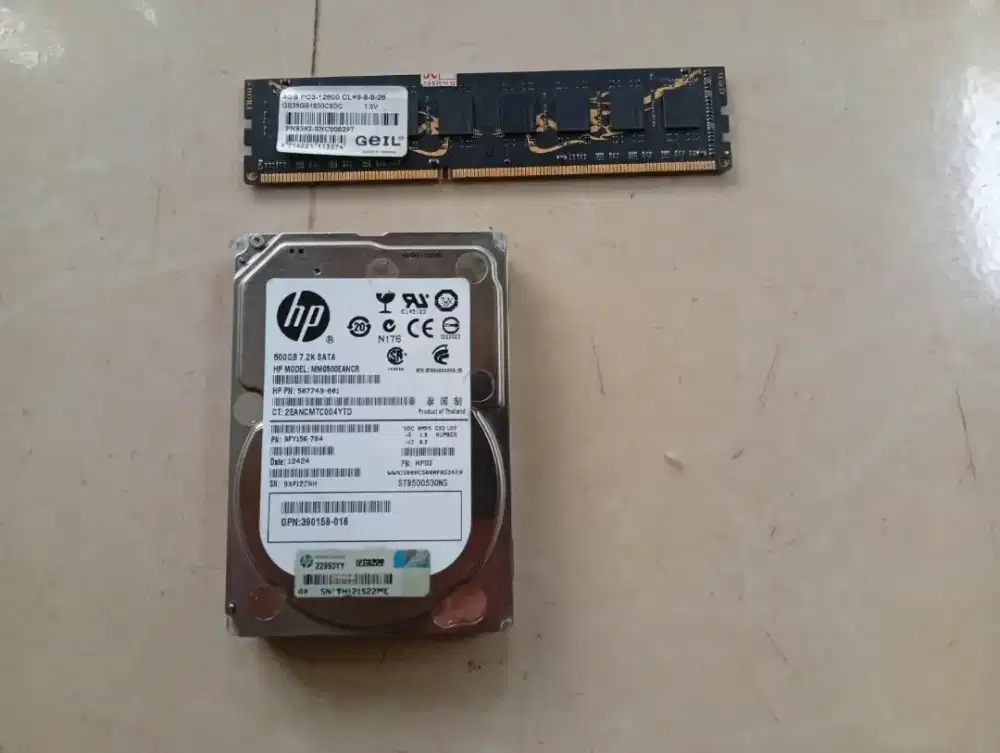 Sepaket hdd 500gb dan ram sudah ada win10, roblox, pb, office dan edit