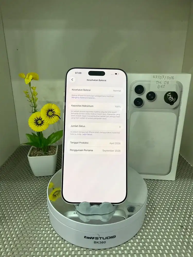 IPHONE 17 pm silver 256 gb ibox cc 0 garansi sept 2027