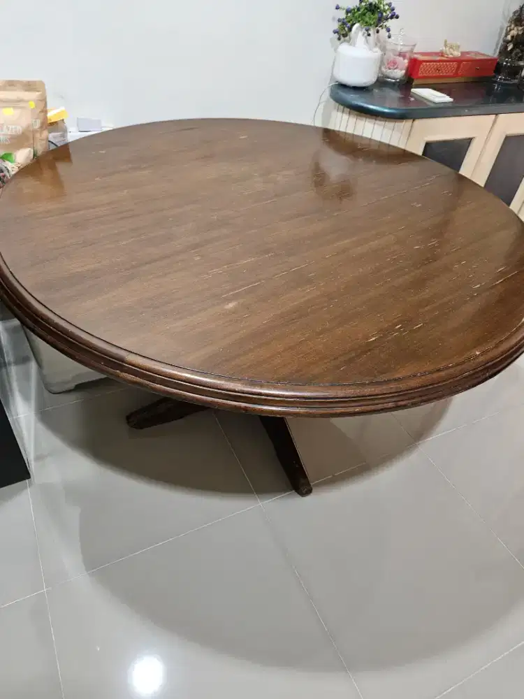 Meja makan kayu mahone