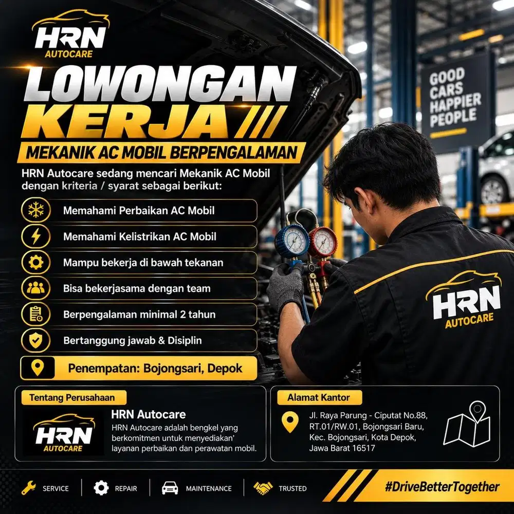 LOKET DICARI MEKANIK AC MOBIL