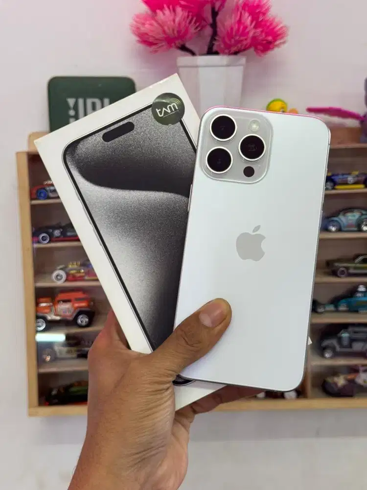 Iphone 15 promax 256gb silver second mulus iBox