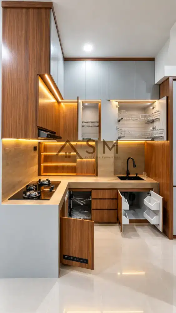 Furniture HPL , Kitchenset , Lemari Pakaian , Backdrop TV , Dipan Dll