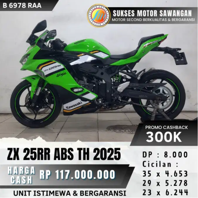 MULUS LOW KM NINJA ZX25RR ABS TH 2025 ZX 25RR ZX 25R 25 RR HIJAU