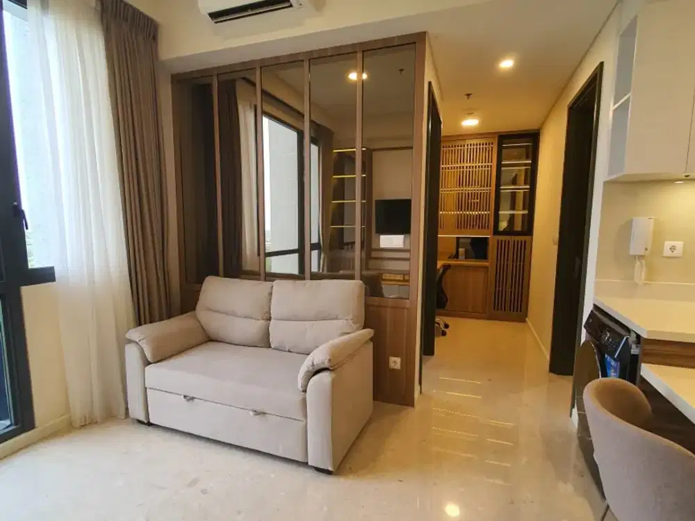 Disewakan Apartemen Marigold Navapark BSD, 1+1 BR, 56 m², Lantai 10, Rp 100 Juta/Tahun