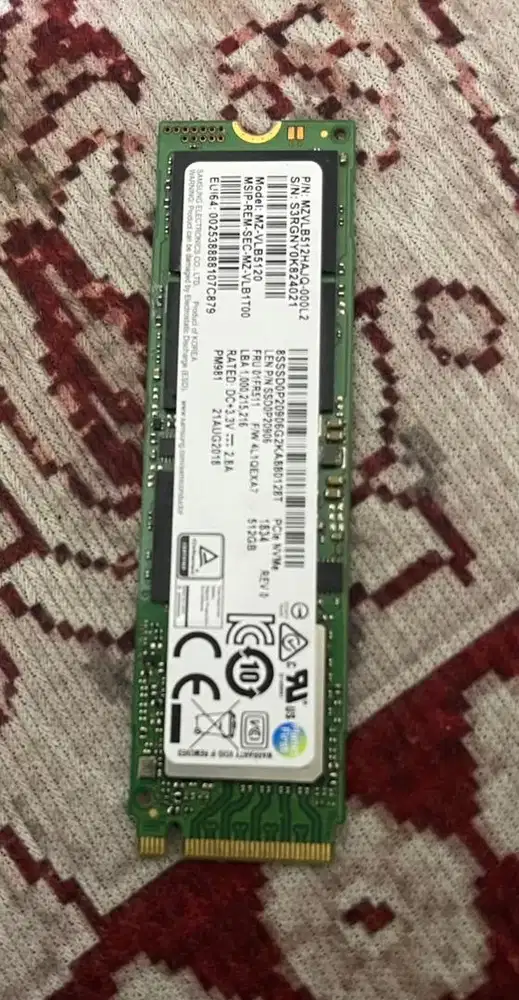 SSD NVMe 512 GB SAmSUNg