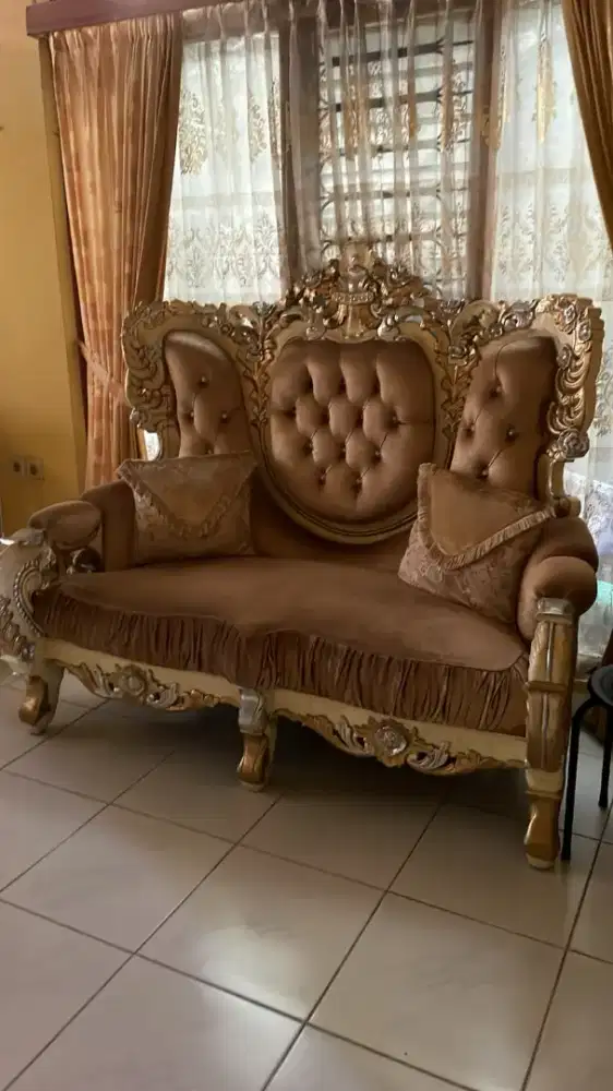 Sofa ruang tamu kayu jati