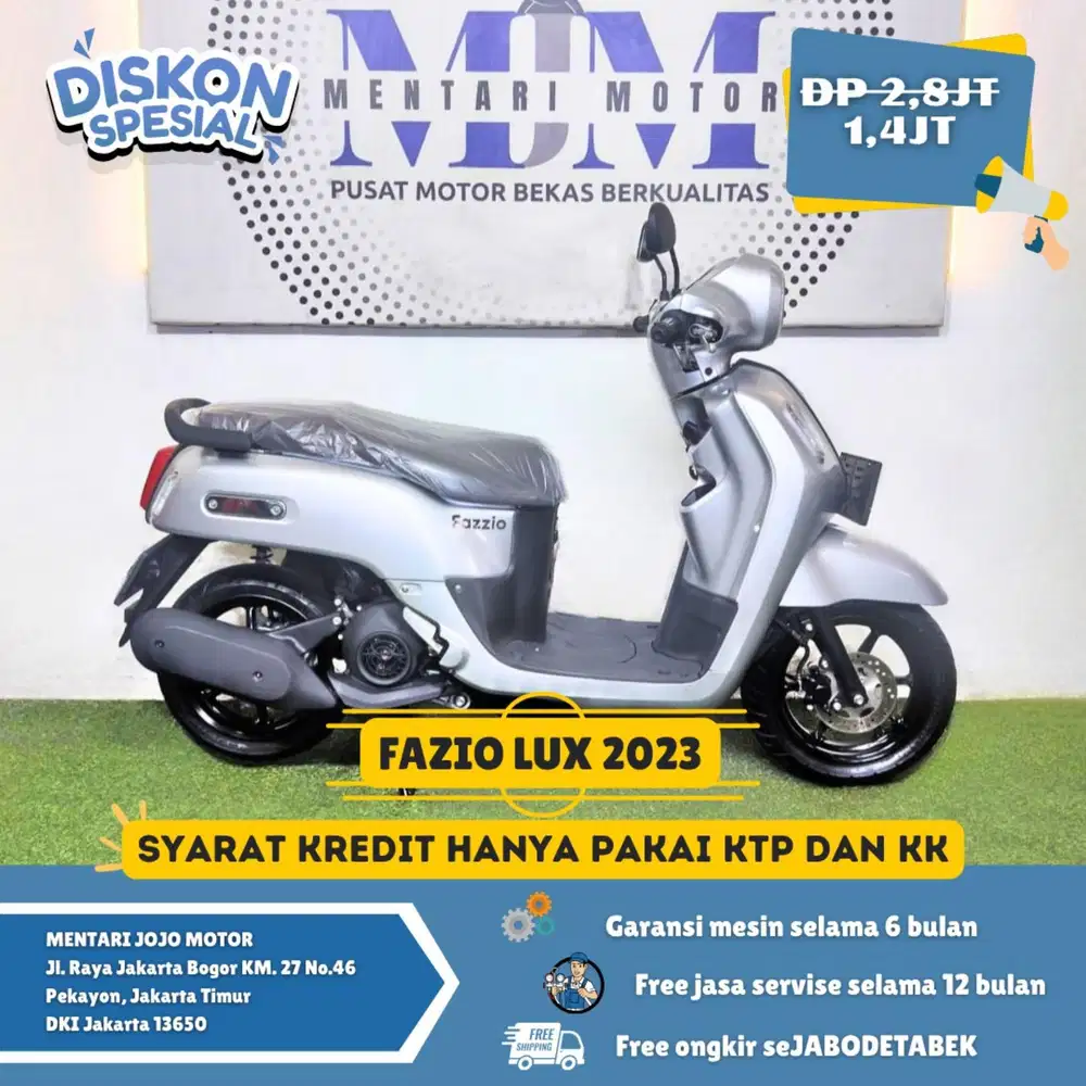 FAZIO LUX 2023 DP 1,4jt PAJAK TERIMA HIDUP! CASH KREDIT