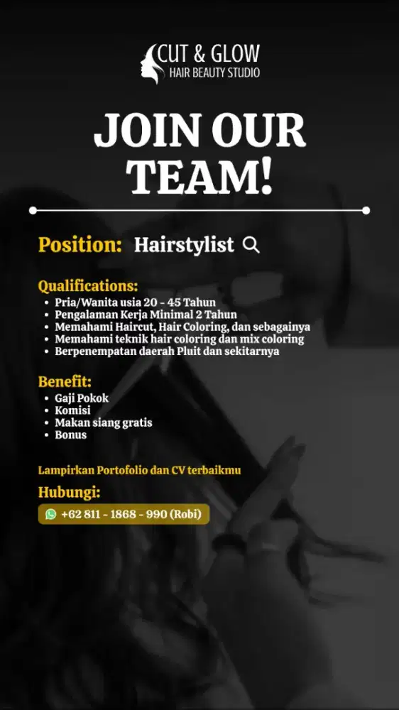 Lowongan Hair Stylist