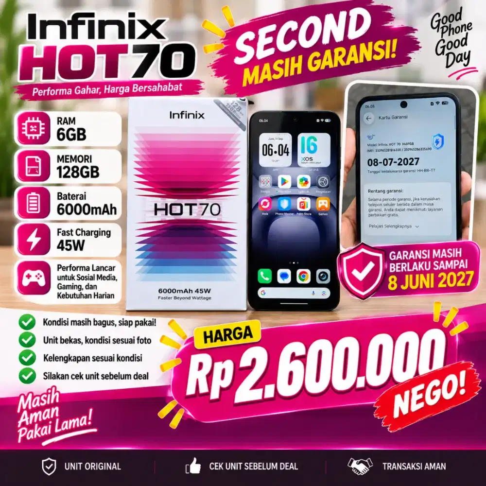Infinix hot 70 ram 6/128
