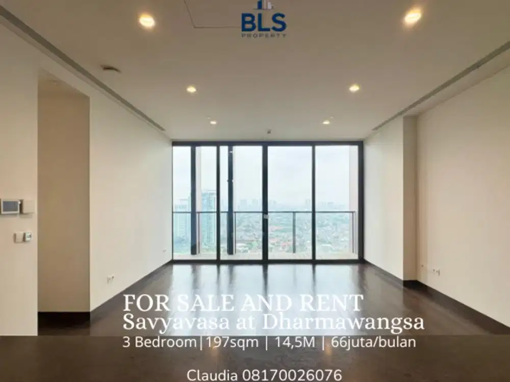 FOR SALE AND RENT Apartment Savyavasa at Dharmawangsa 3BR