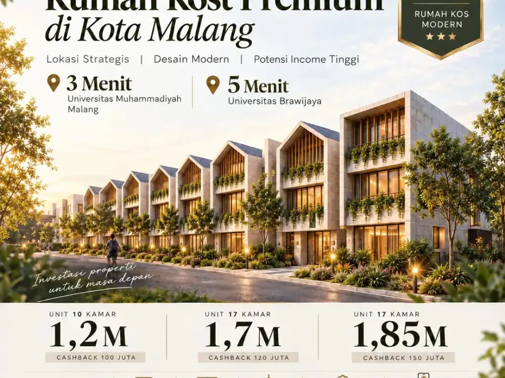 Investasi Sekali, Nikmati Penghasilan Berulang dari Rumah Kos Malang