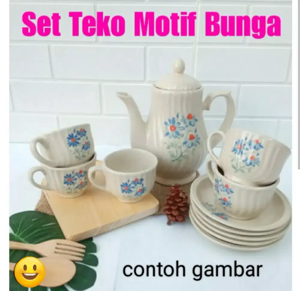 Promo MURAHH, satu set teko cangkir keramik oriental