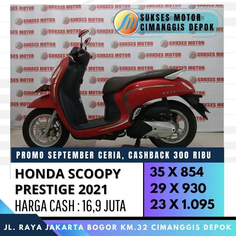 HONDA SCOOPY PRESTIGE 2021 CASH KREDIT CC/PAYLATER PROMO FREE SPIN