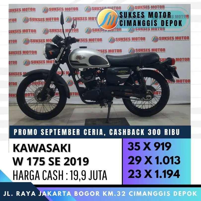 KAWASAKI W175 SE 2019 MULUS CASH KREDIT CC/PAYLATER