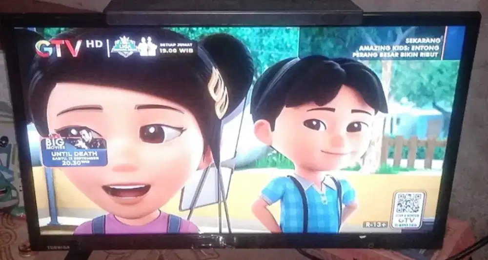 TV LED 24 INC TOSHIBA+STB DIGITAL BAGUS NORMAL GBR BENING BEKASI UTARA