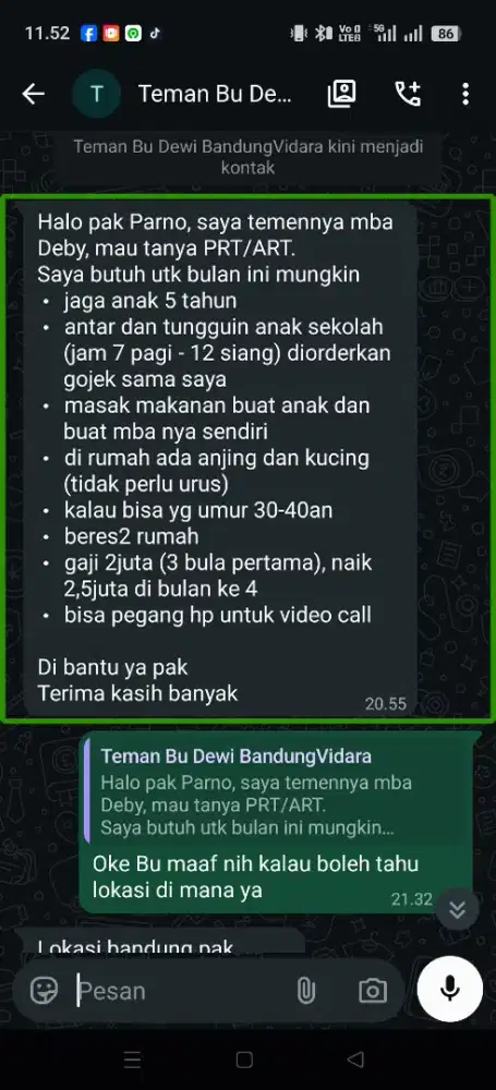 Yang serius mau kerja perempuan