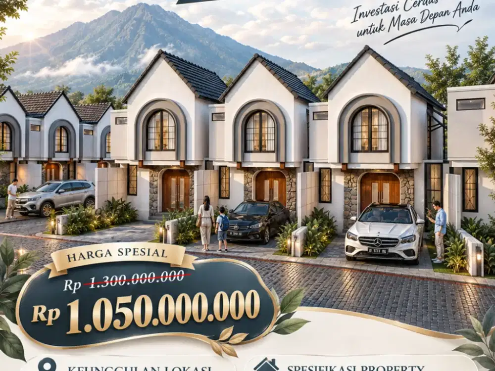 VILLA 2 LANTAI LOKASI DEKAT MUSEUM SATWA JATIM PARK KOTA BATU