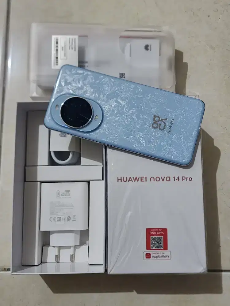 Huawei Nova 14 Pro 12/512Gb, warna Blue, resmi Indo, 99,9% Sempurna