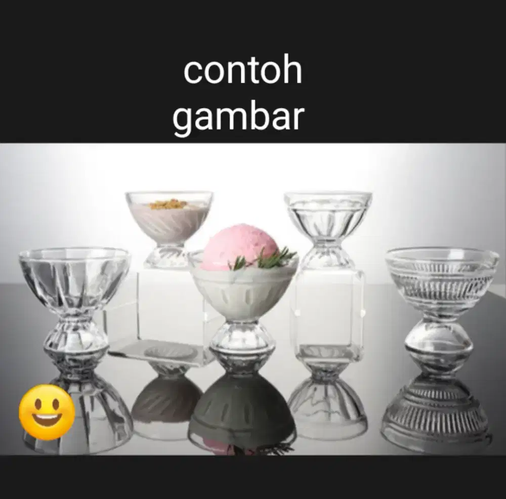TERMURAH dapat 12 pcs gelas kaca ice cream