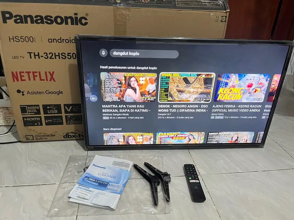 Smart android tv panasonic 32 inc