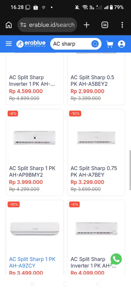 AC SHARP MURAH DAN BERGARANSI