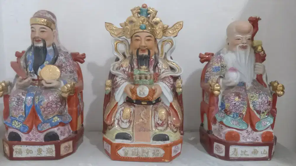 1 Set Pajangan Dewa Keberuntungan ( Fu Lu Shou) /Hok Lok Siu
