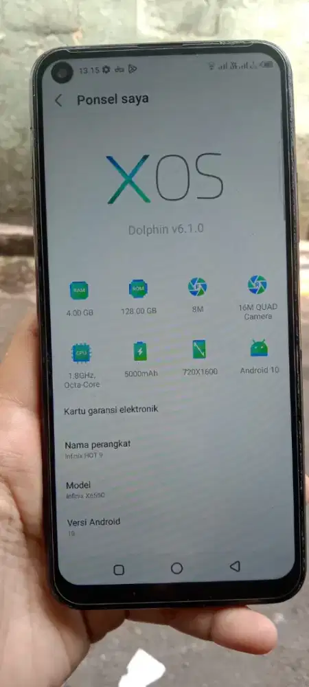 Hp infinix hot9 ram4/128