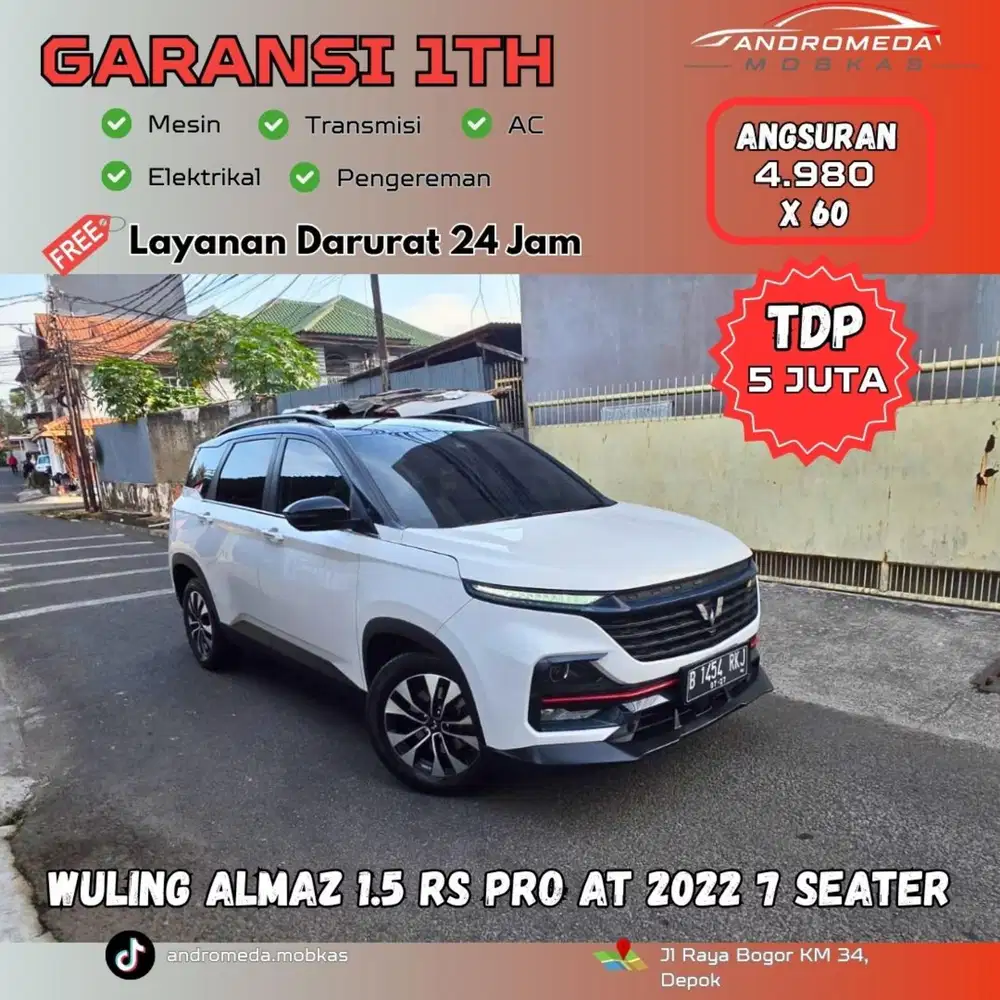 TDP TERMURAH 5 JT WULING ALMAZ 1.5 RS PRO AT 2022 ISTIMEWA