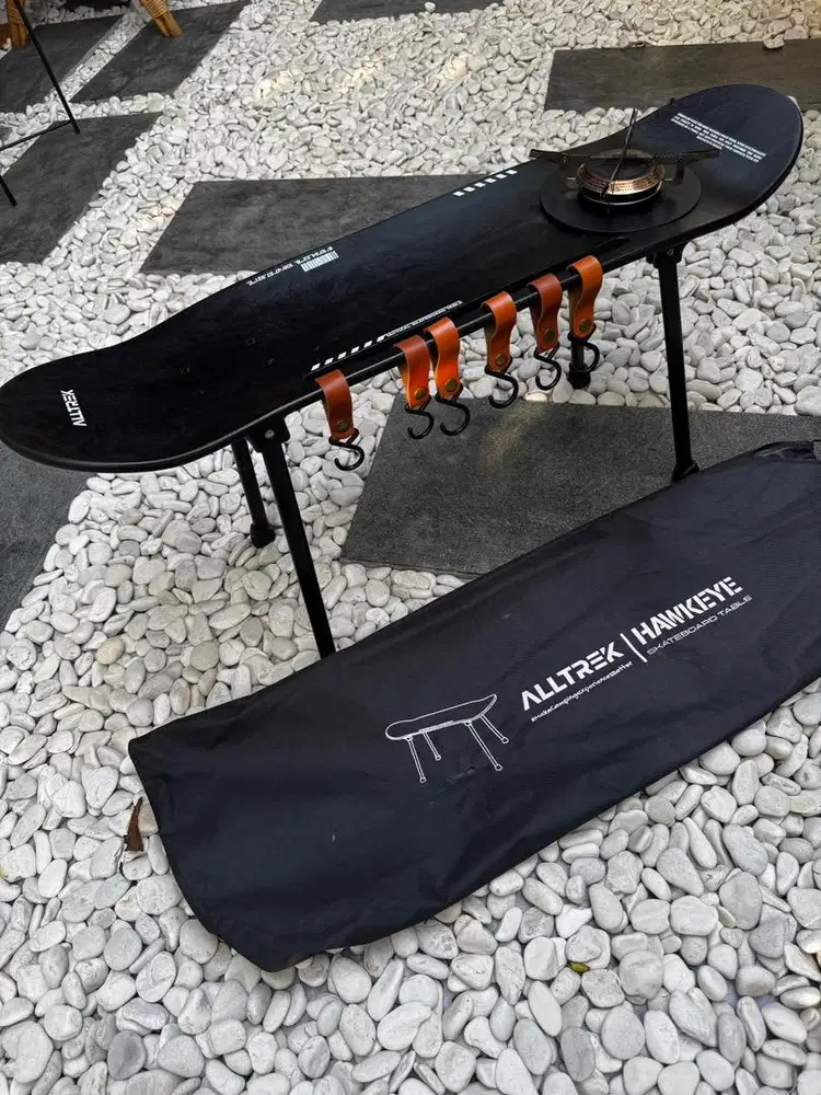 Alltrek Hawkeye Meja Camping Plus Kompor Skateboard