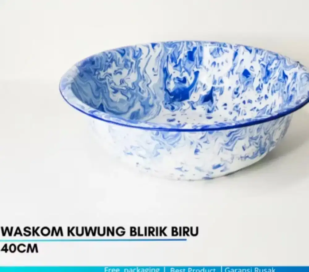 Baskom enamel loreng