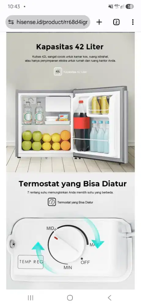Kulkas Hisense Mini