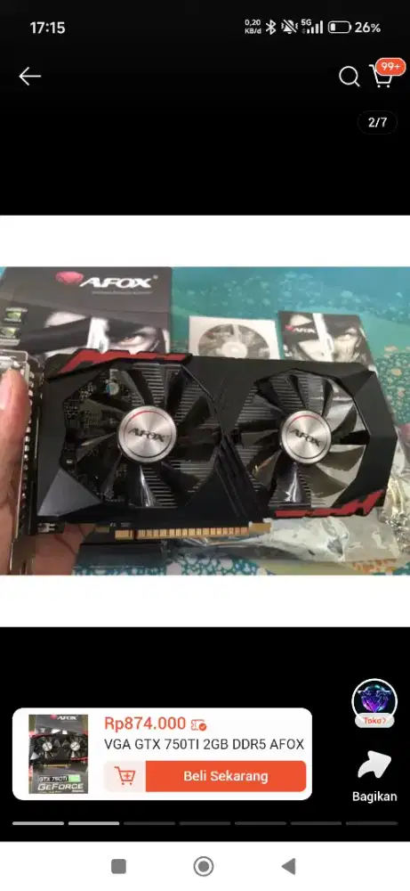 VGA GTX 750TI AFOX 2GB DDR5