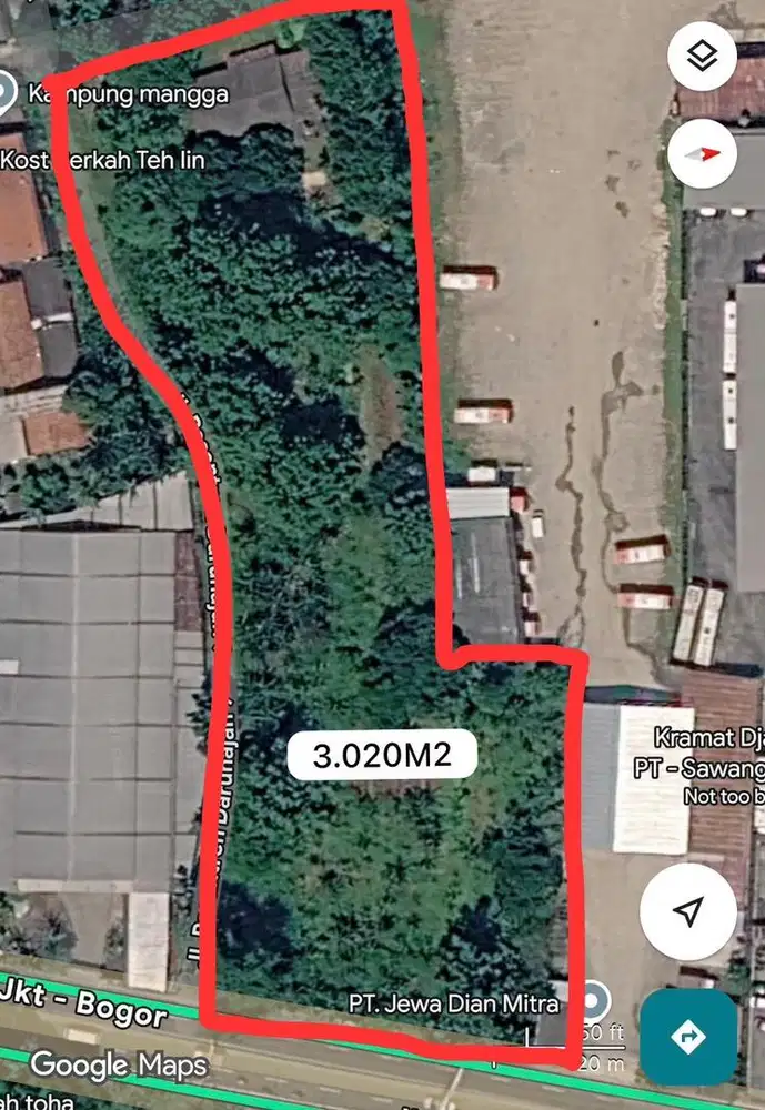 DIJUAL CEPAT TANAH STRATEGIS PINGGIR JALAN RAYA UTAMA BOGOR - TANGSEL
