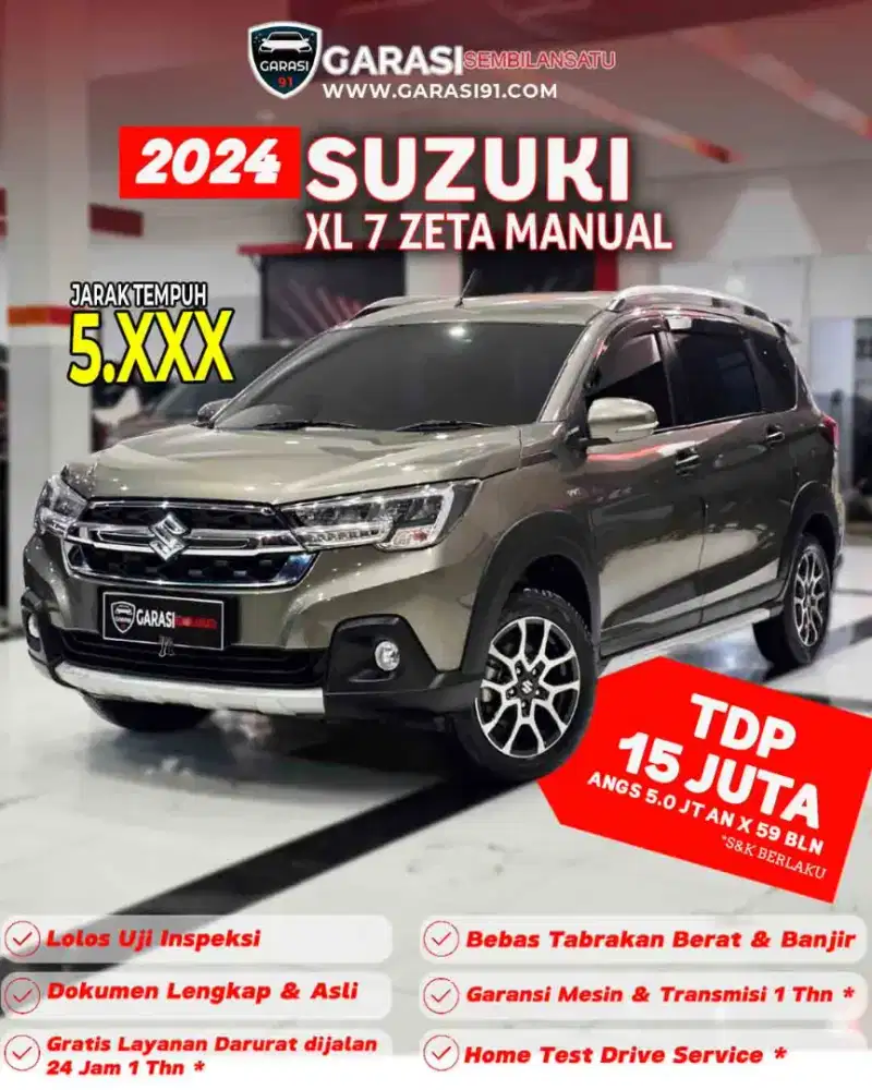 ‼️TDP 15 JT‼️SUZUKI XL 7 ZETA MANUAL 2024 LIKE NEW