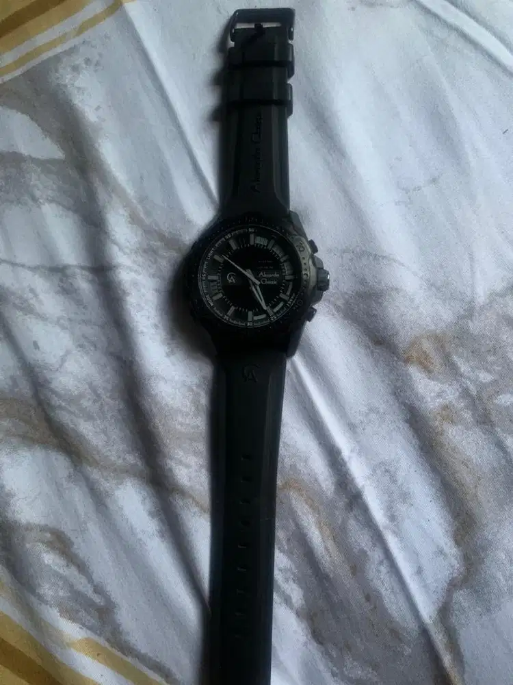 Alexndre christie black analog digital fullset kotak ada