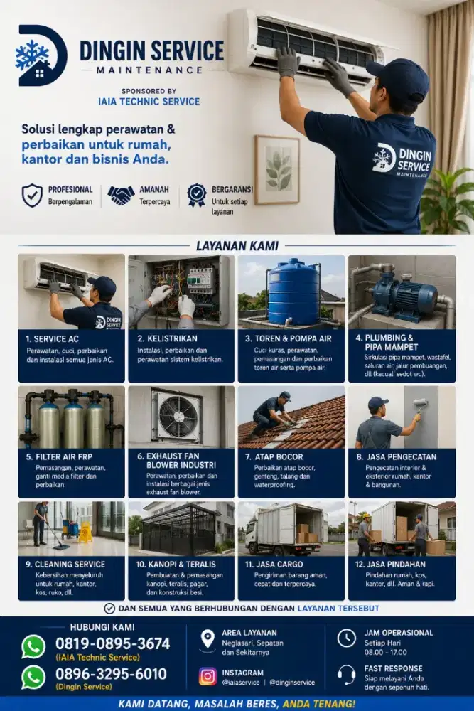 Cuci pasang AC di neglasari tangerang