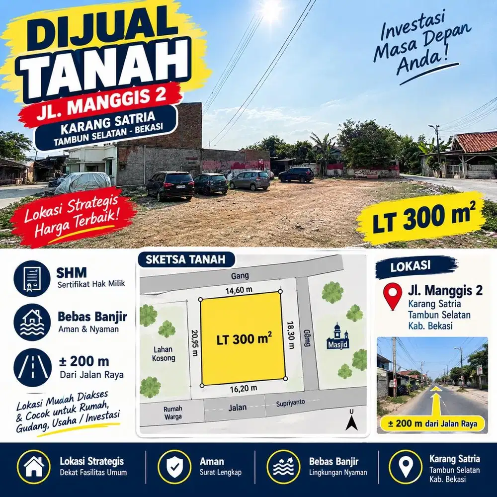 Dijual Tanah Lokasi Strategis