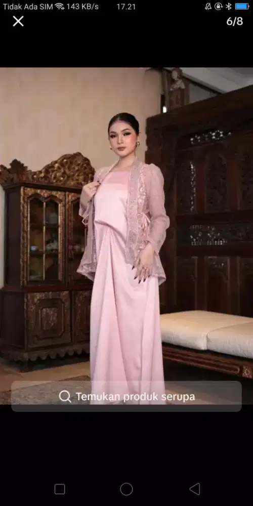 Dres brukat wrna Rose pink