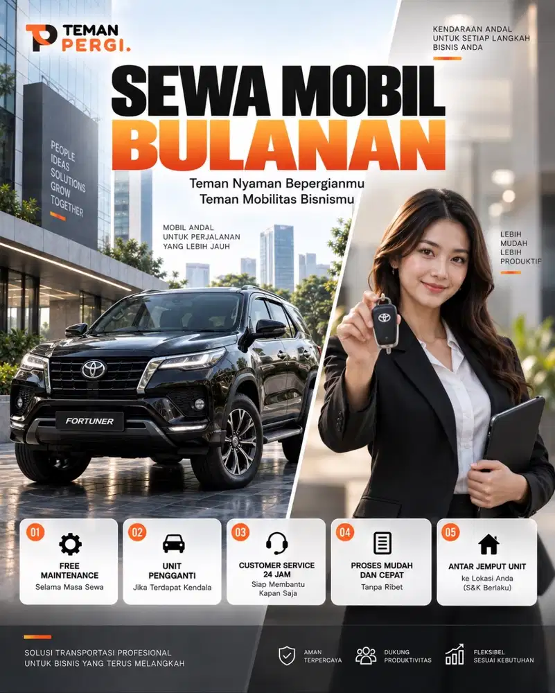 Butuh Mobil Untuk Kantor? Sewa Bulanan Proses Mudah