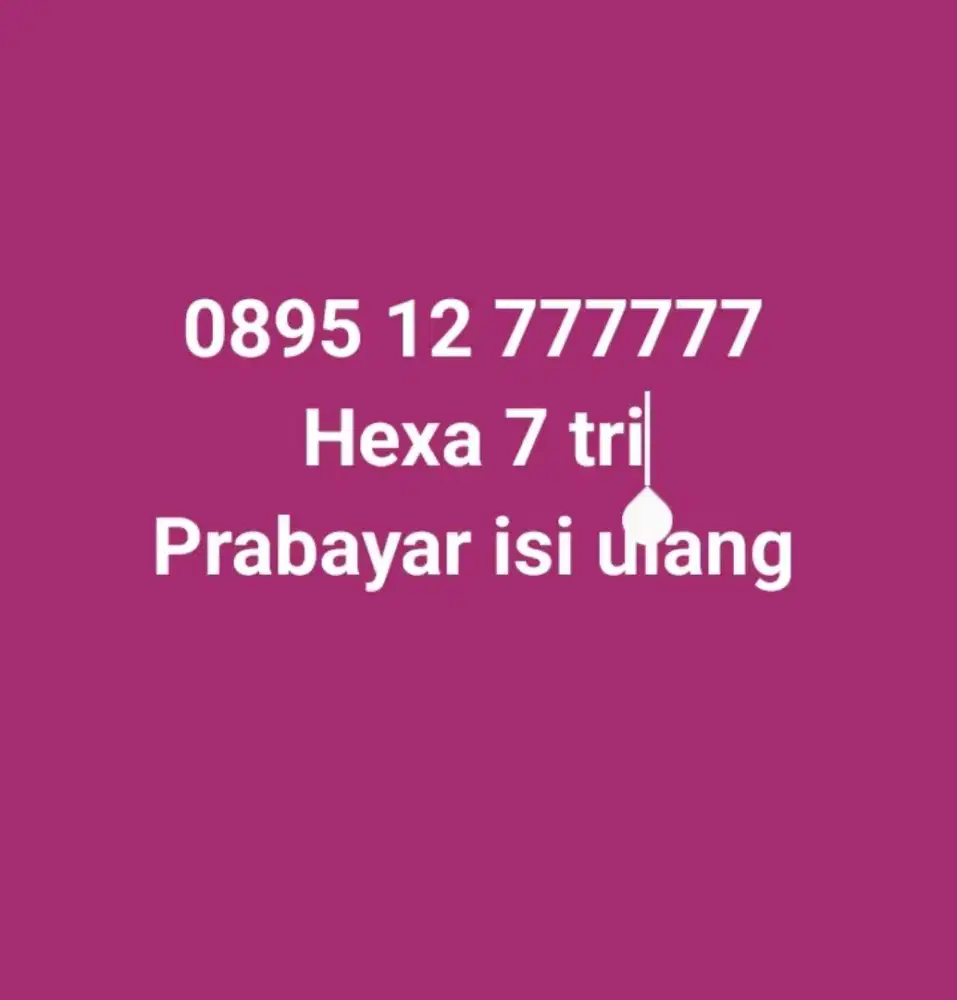 Nomor cantik tri indosat hexa 7