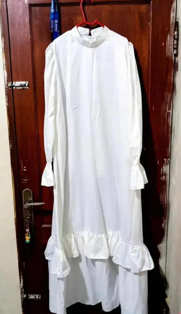 preloved gamis wanita satin