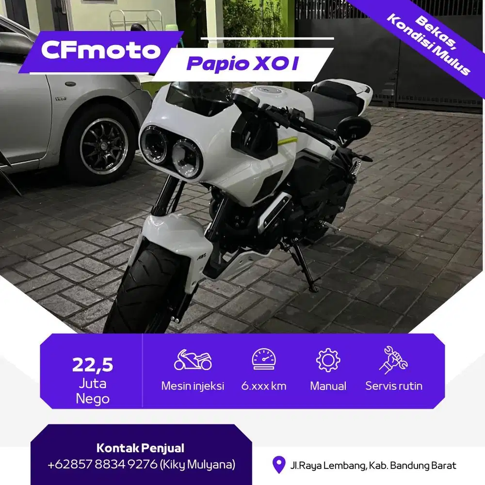 DIJUAL CFMOTO PAPIO XO I 2024