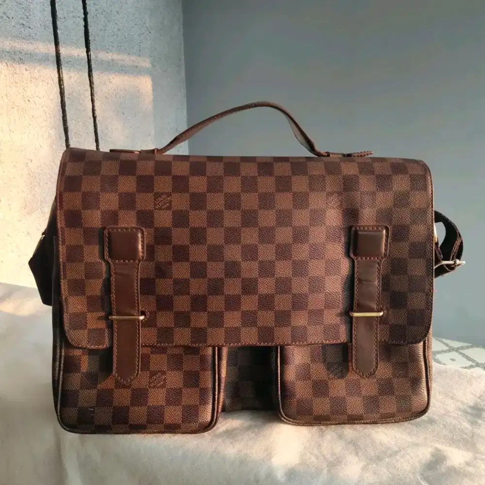 Tas Messenger LV Broadway Damier Kanvas Ebane Original