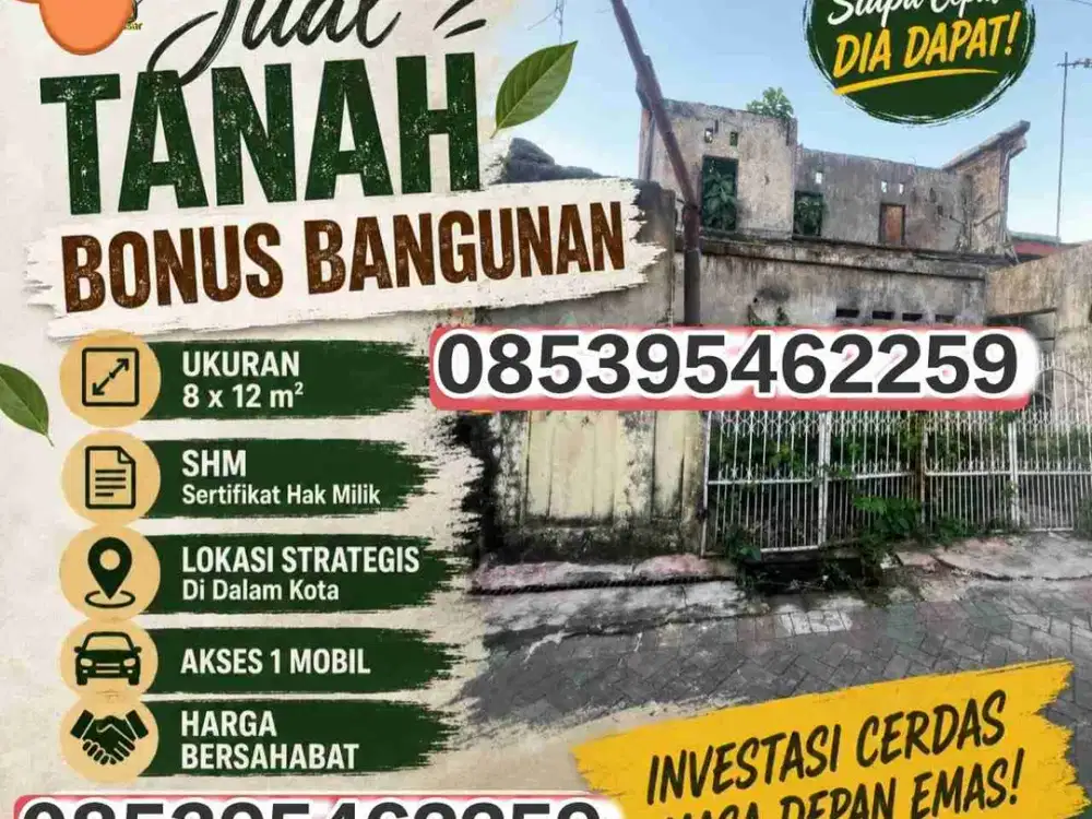 DIJUAL TANAH KAVLING GRATIS BANGUNAN LOKASI TAMALATE MAKASSAR