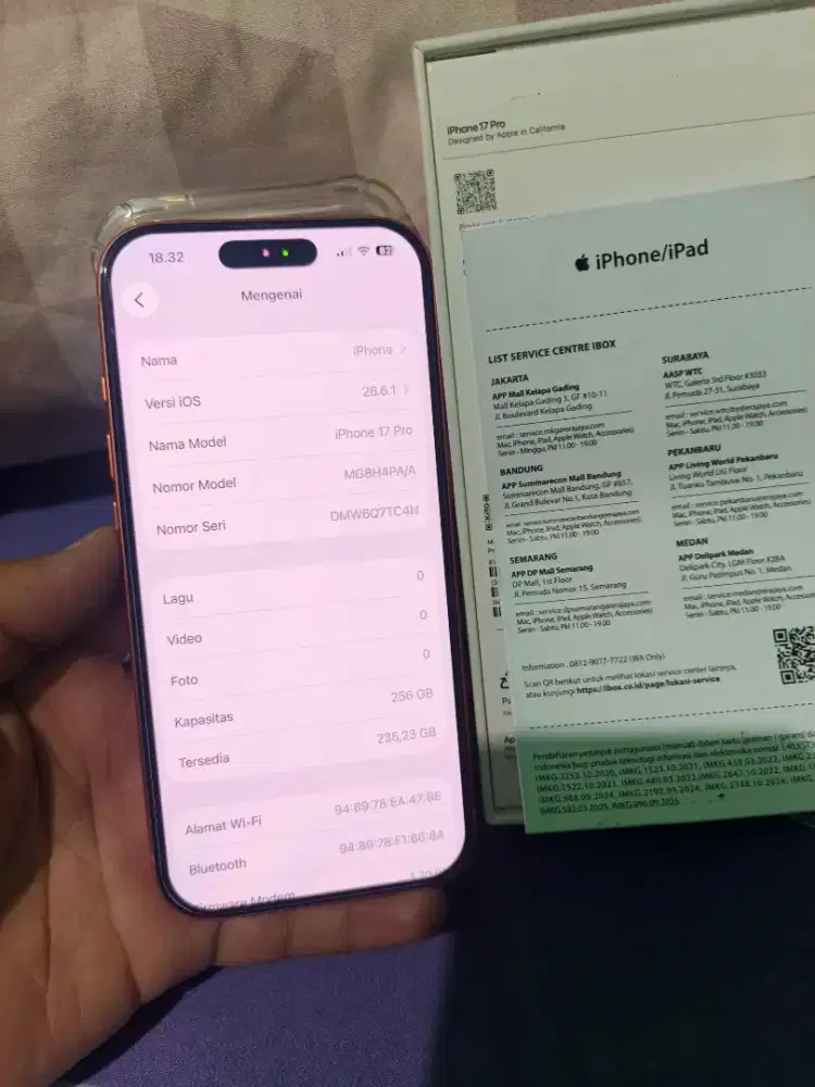 Bisa tuker tambah iPhone 17 Pro iBox Garansi ON Fullset Ori Mulus
