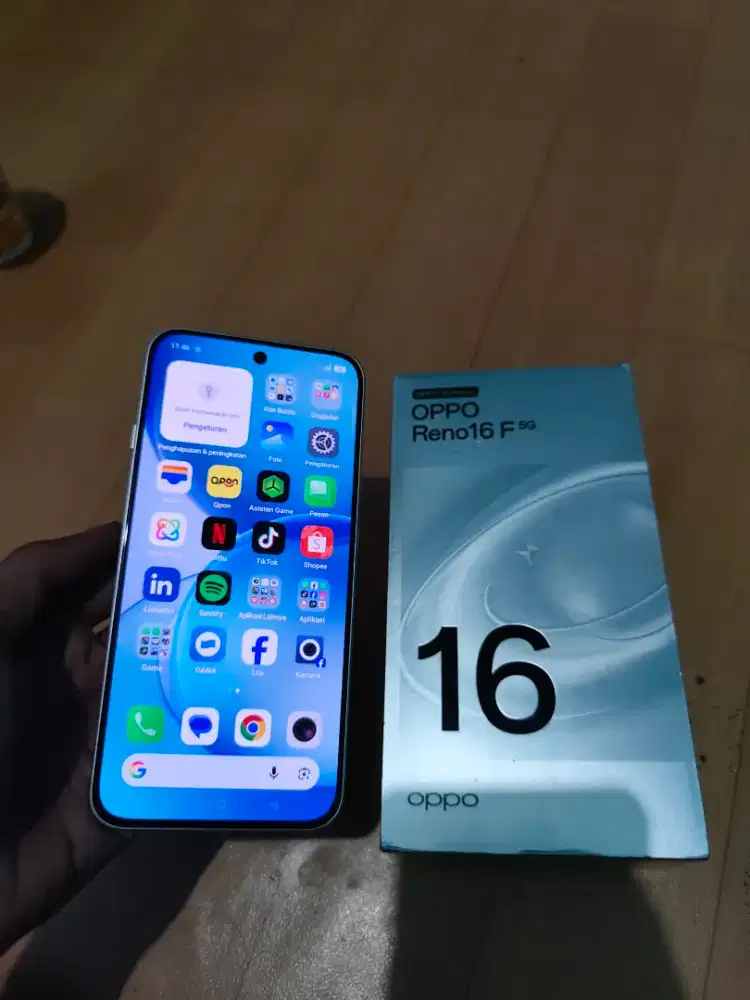 Oppo reno 16f ram 8/256 Gb fullset mulus like new no minus